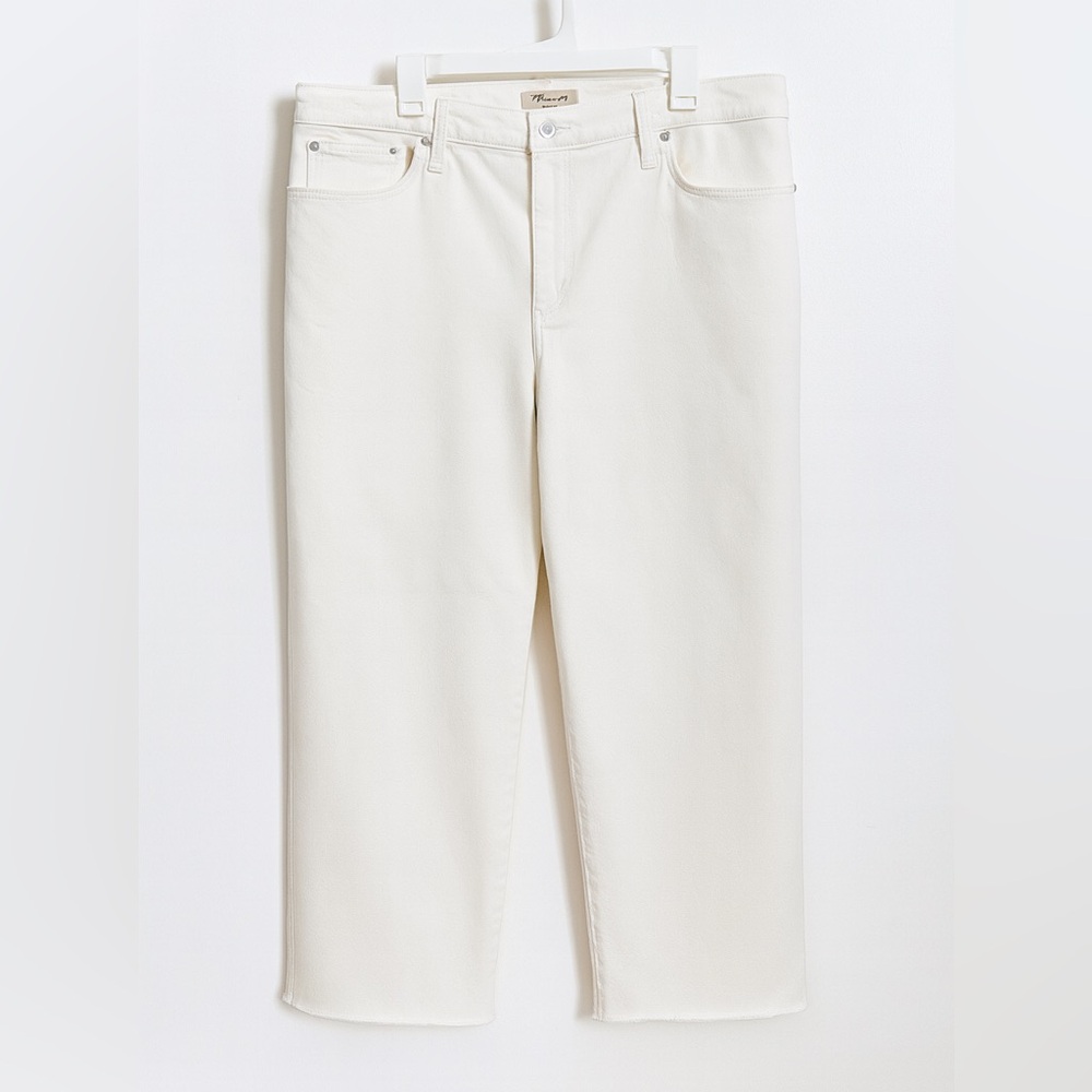 Madewell The Perfect Vintage Crop Jeans Pants Denim Sz 20 Off White Festival